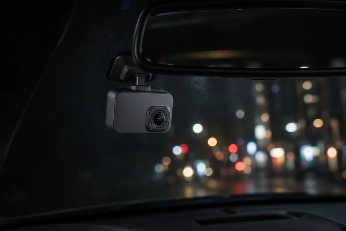 Wireless dash camera, no visible wires