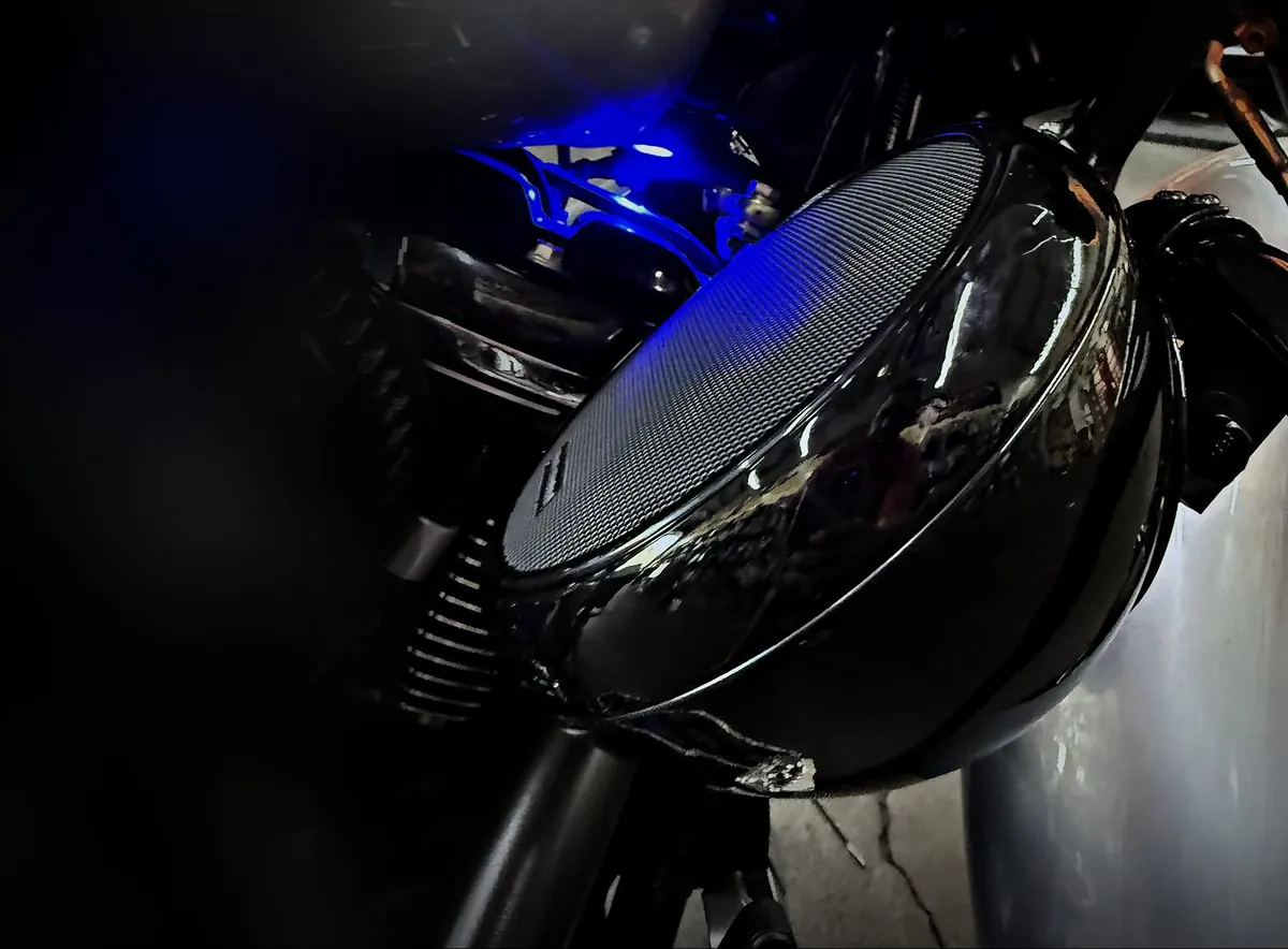 AMS pods on a Harley Road King