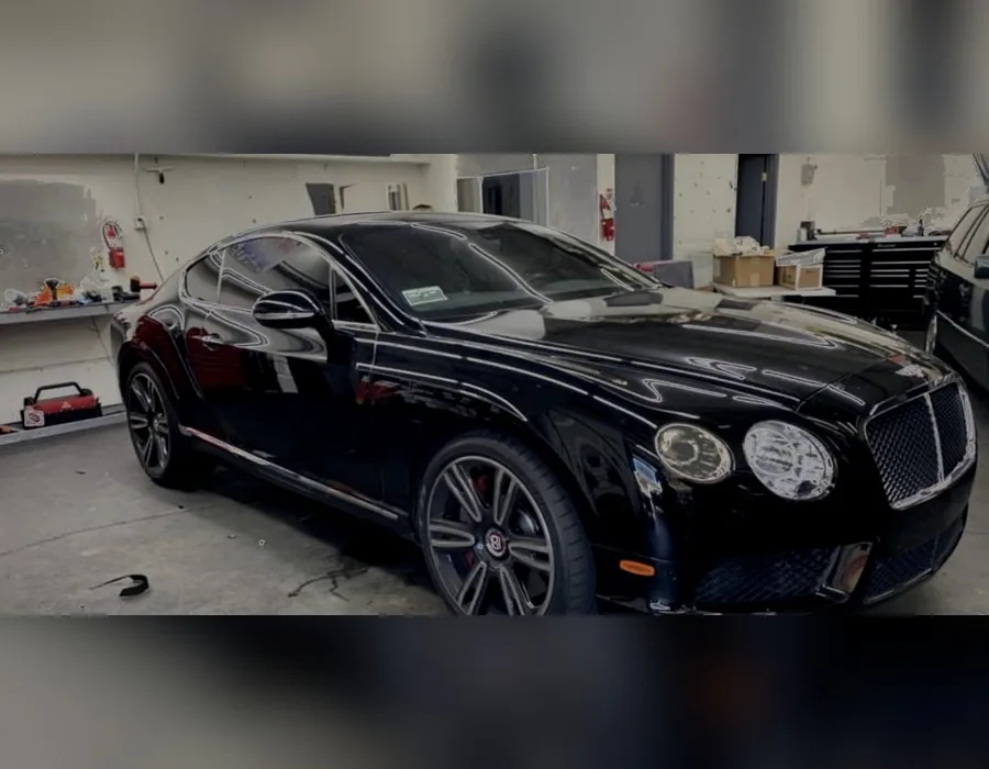 Black Bentley GT with window tint