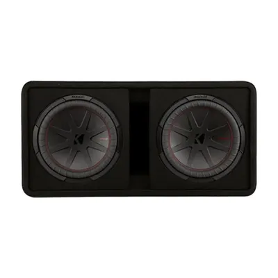 Caja con dos subwoofers Kicker CompR 48DCWR122 de 12 pulgadas