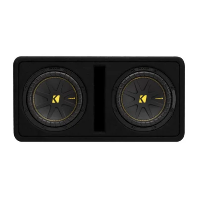 Caja con doble subwoofer Kicker 50DCWC102 CompC de 10 pulgadas