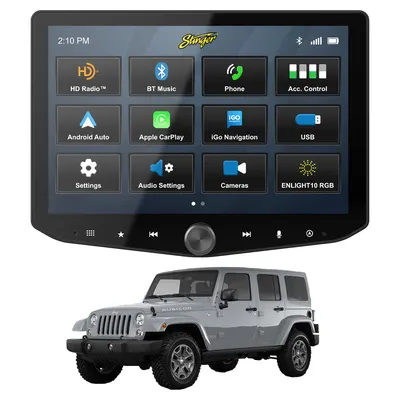 Kit de radio Stinger HEIGH10+ de 10 pulgadas para Jeep Wrangler