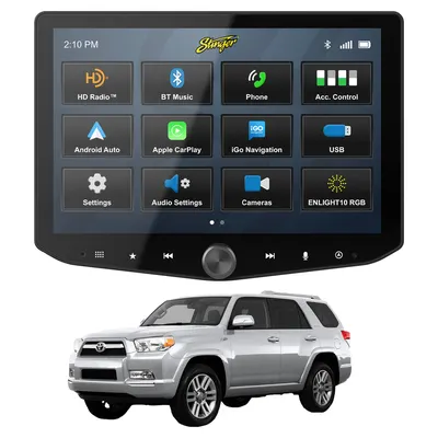 Kit de radio Stinger HEIGH10 SR-RUN10H de 10 pulgadas para Toyota 4Runner 2010–2023